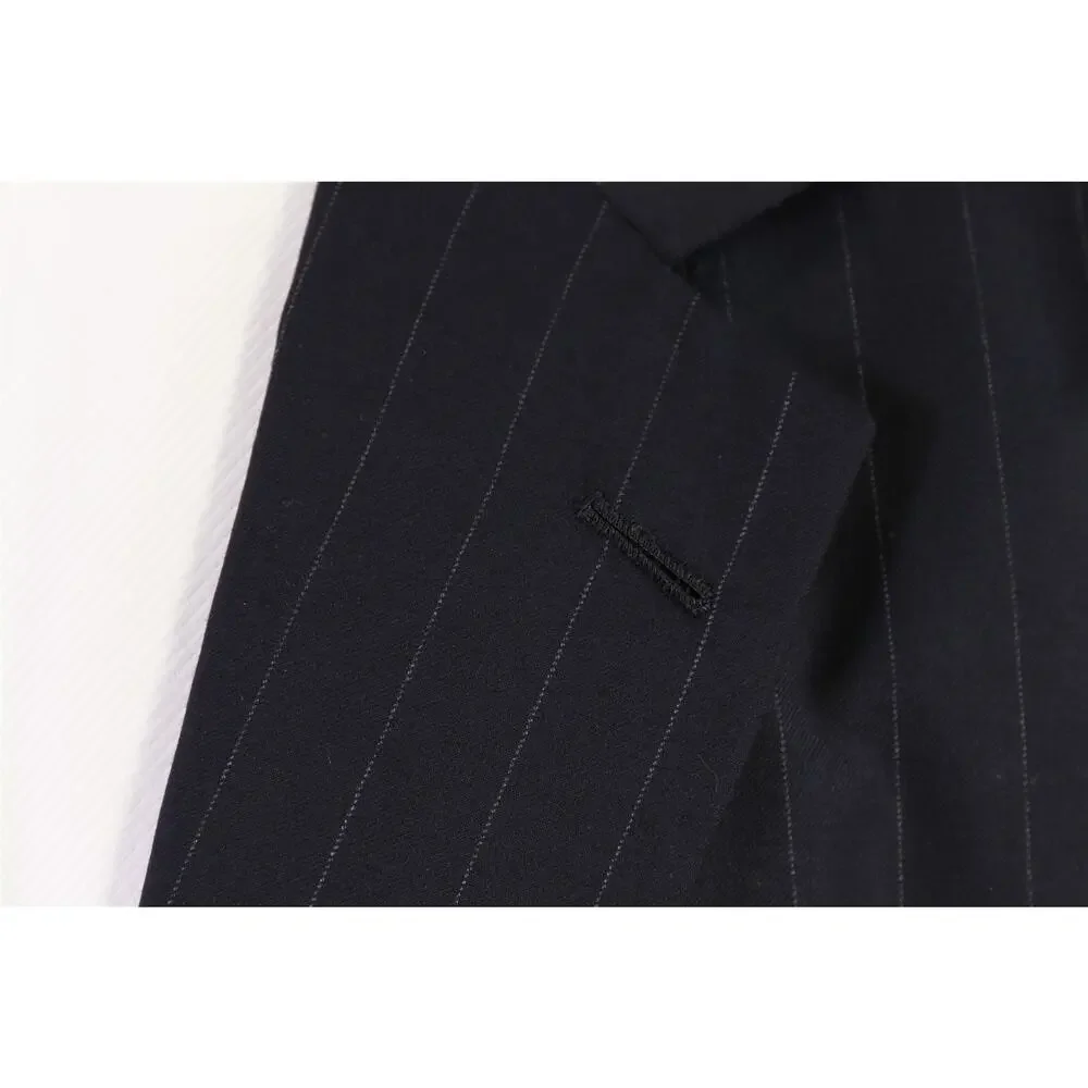 Brooks Brothers Golden Fleece Navy Pinstripe Suit Jacket Blazer Loro Piana 46L